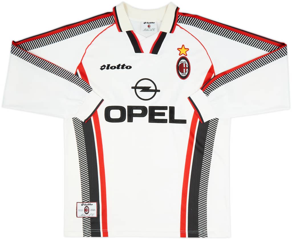 1997-98 AC Milan Away L/S Shirt - 4/10 - (L)