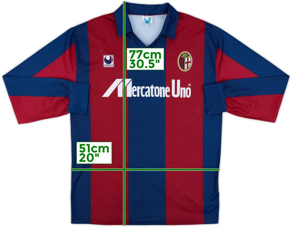 1989-91 Bologna Home L/S Shirt - 8/10 - (L)