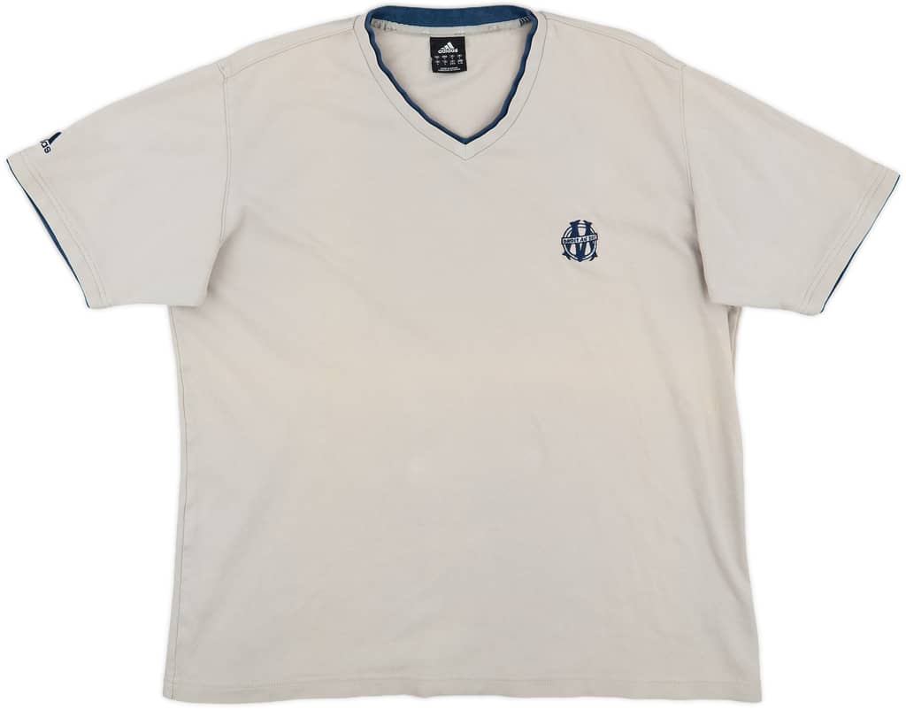 2002-03 Olympique Marseille adidas Cotton Tee - 7/10 - (L)