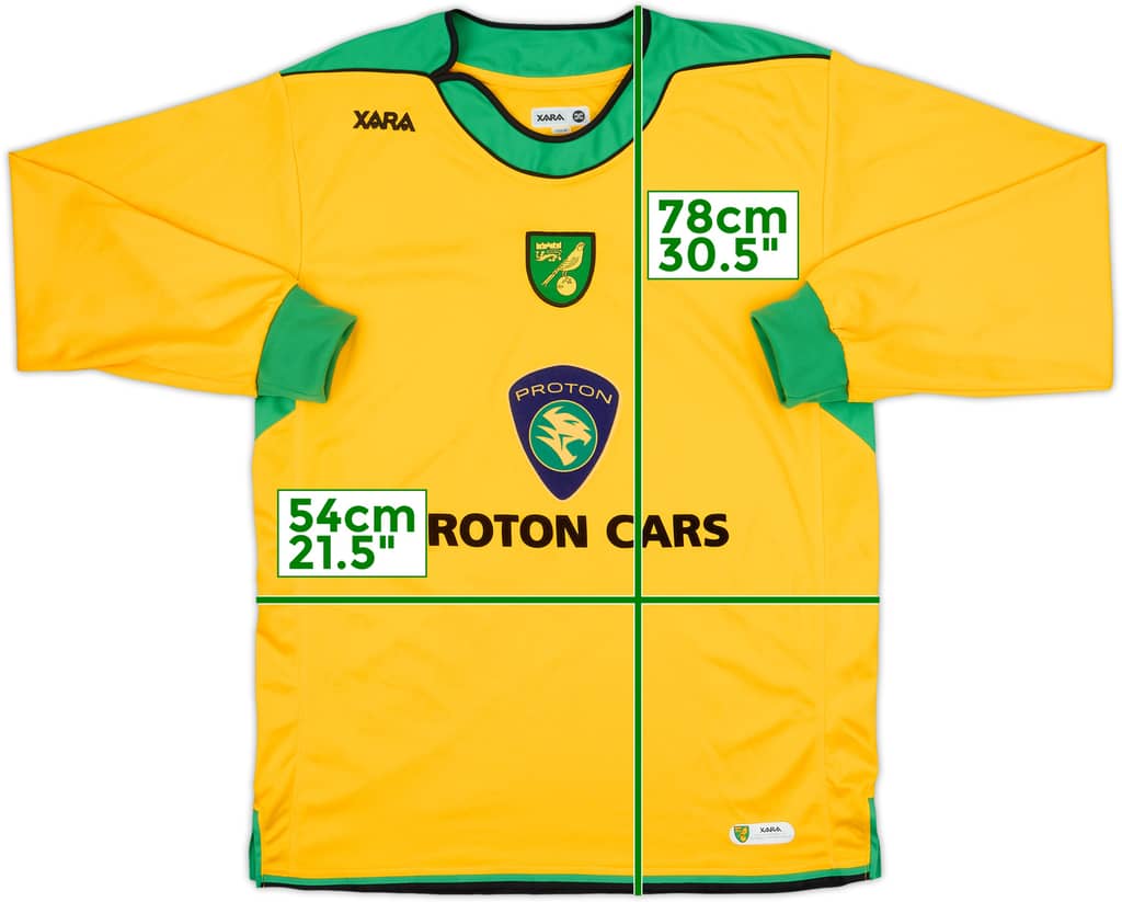 2005-06 Norwich Home L/S Shirt - 9/10 - (M)