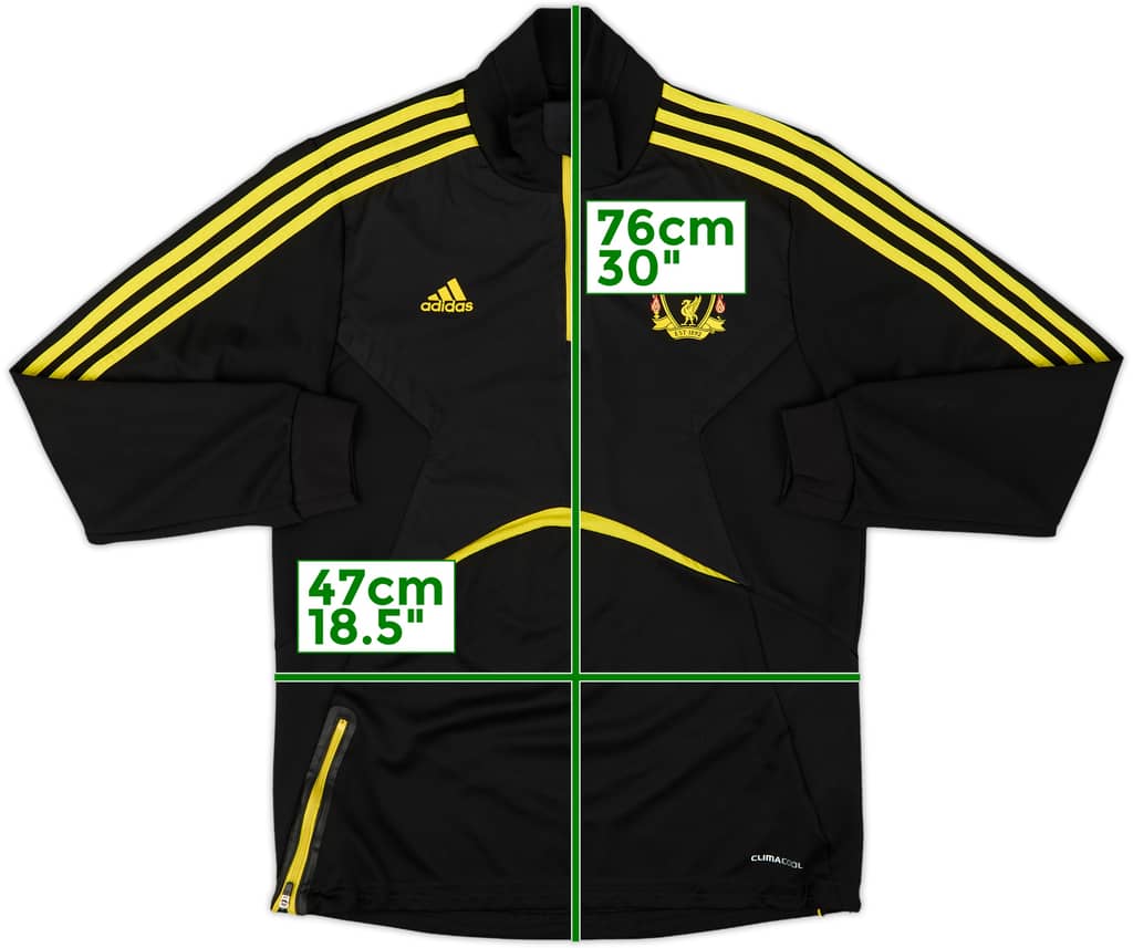 2010-11 Liverpool adidas 1/4 Zip Drill Top - 9/10 - (M)