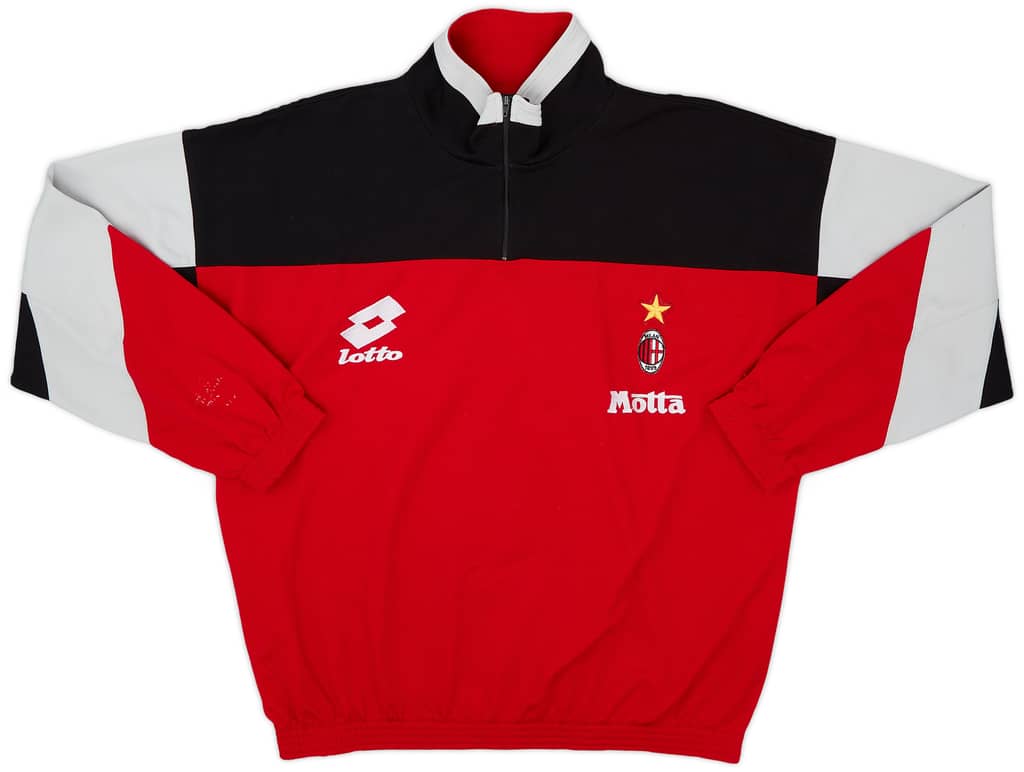 1993-94 AC Milan Lotto 1/4 Zip Track Jacket - 7/10 - (L)