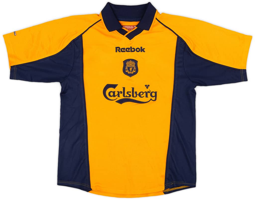2000-02 Liverpool Away Shirt Berger #15 - 8/10 - (M.Boys)