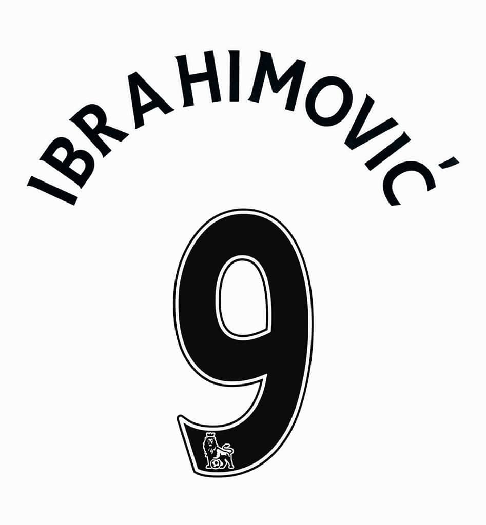 2016-17 Manchester United Third Ibrahimovic #9 Name Set Junior