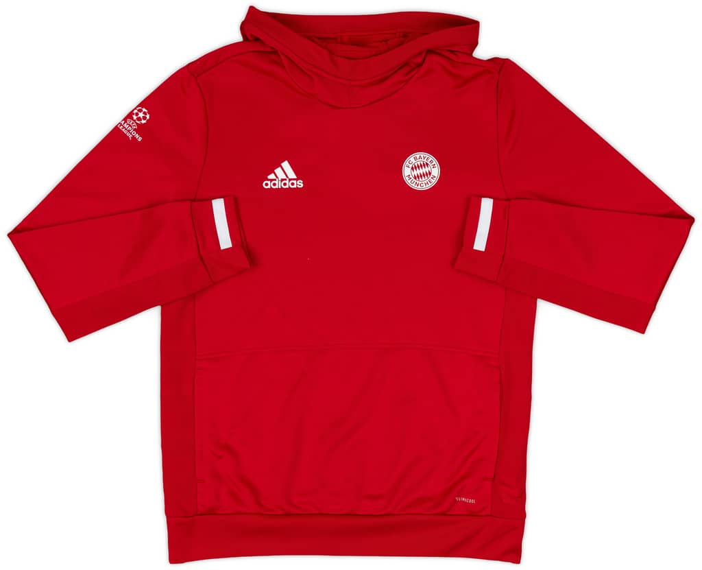 2019-20 Bayern Munich adidas CL Hooded Drill Top - 9/10 - (XL.Boys)