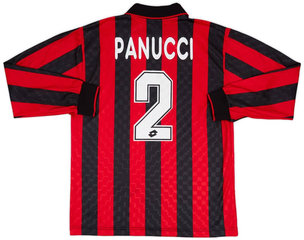 1995-96 AC Milan Match Worn Home L/S Shirt Panucci #2