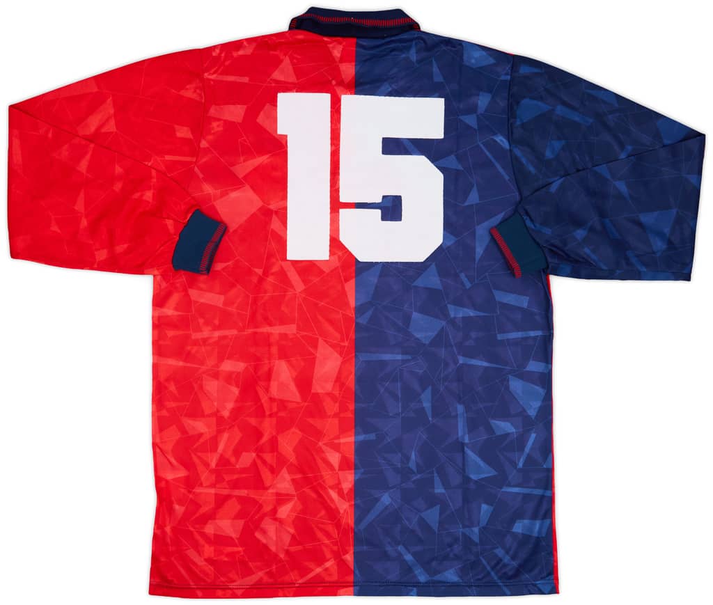 1991-92 Cagliari Match Issue Home L/S Shirt #15 (Greco)