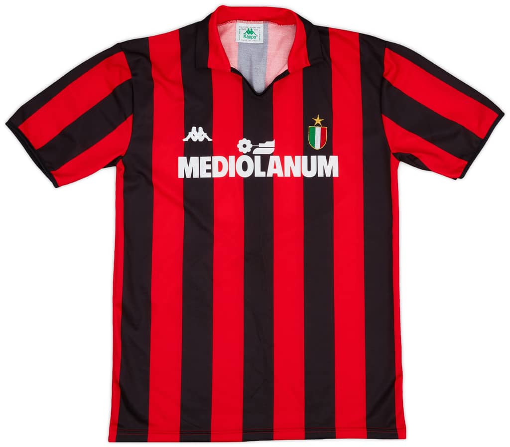 1988-89 AC Milan Match Worn Home Shirt #10 (Evani)