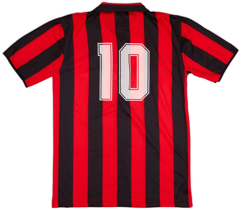 1988-89 AC Milan Match Worn Home Shirt #10 (Evani)
