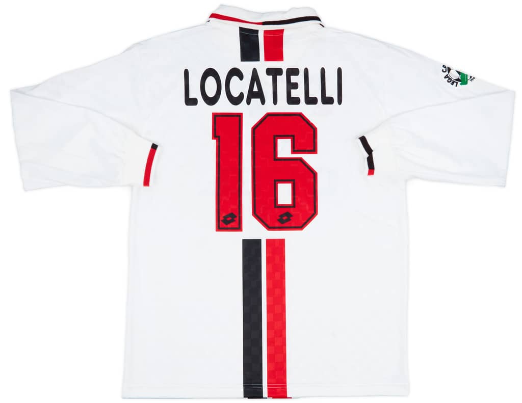 1996-97 AC Milan Match Issue Away L/S Shirt Locatelli #16