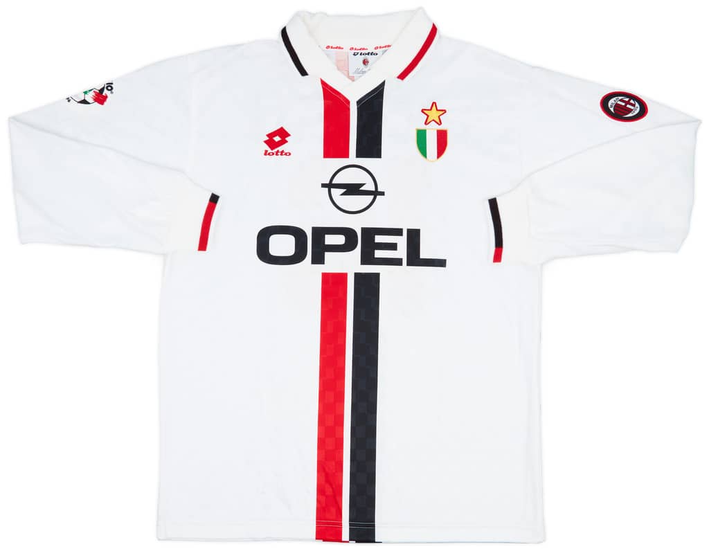 1996-97 AC Milan Match Issue Away L/S Shirt Locatelli #16