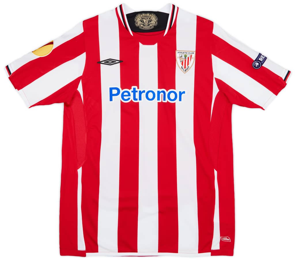 2009-10 Athletic Bilbao Match Worn Europa League Home Shirt Toquero #2
