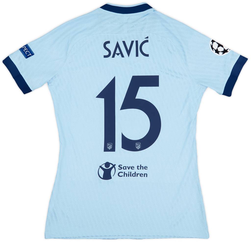 2019-20 Atletico Madrid Match Issue Champions League Third Shirt Savić #15