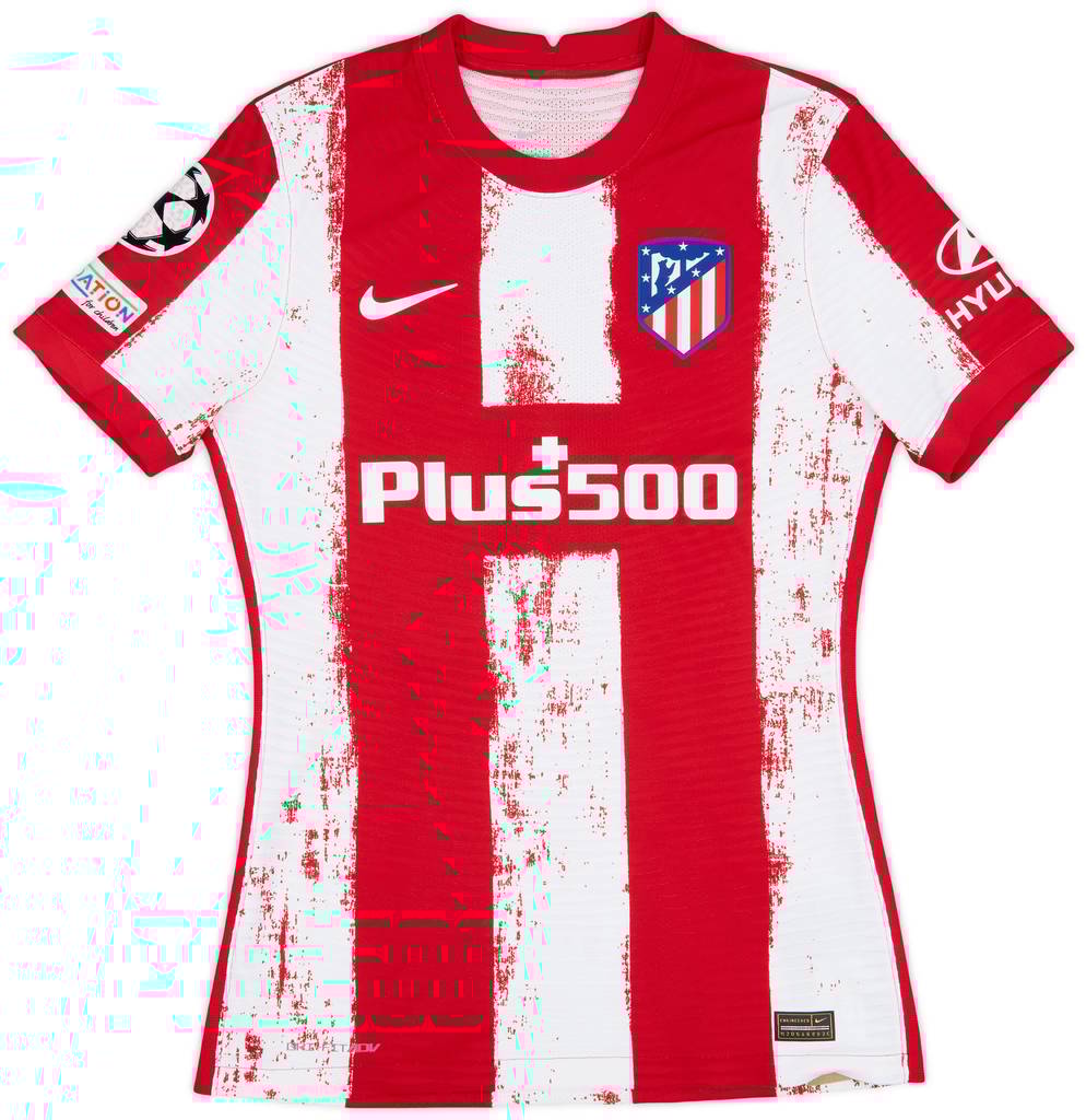 2021-22 Atletico Madrid Match Issue Champions League Home Shirt Kondogbia #4