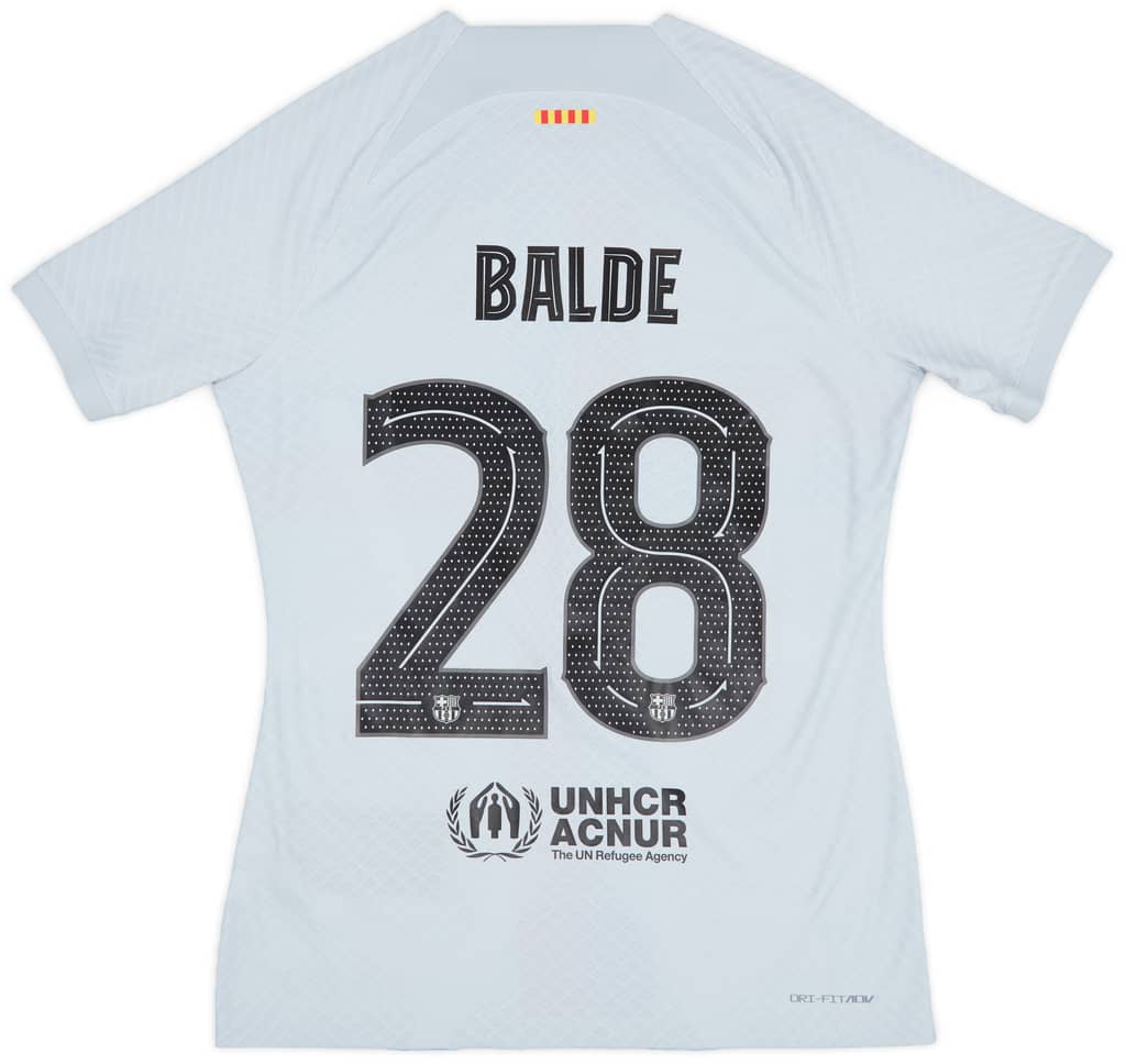 2022-23 Barcelona Match Issue Third Shirt Balde #28