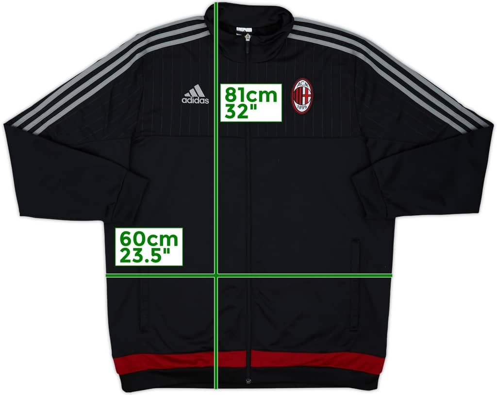 2015-16 AC Milan adidas Track Jacket - 8/10 - (XL)