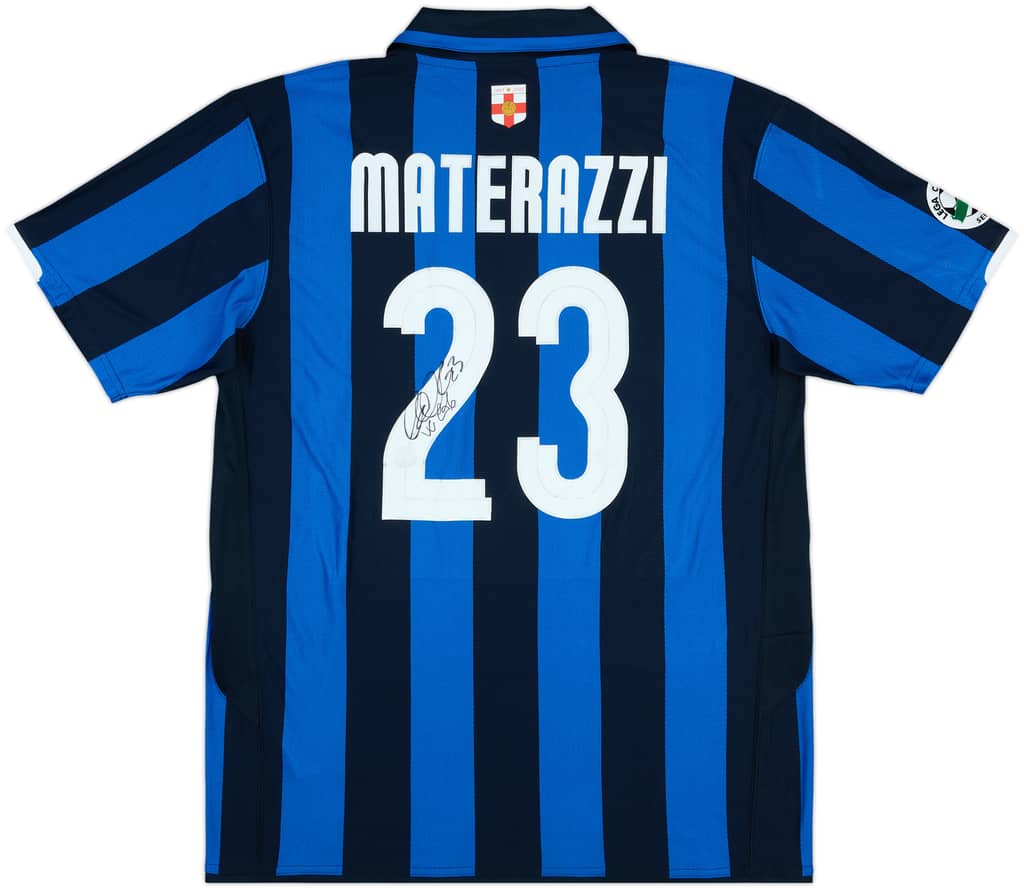 2007-08 Inter Milan Signed Home Shirt Materazzi #23