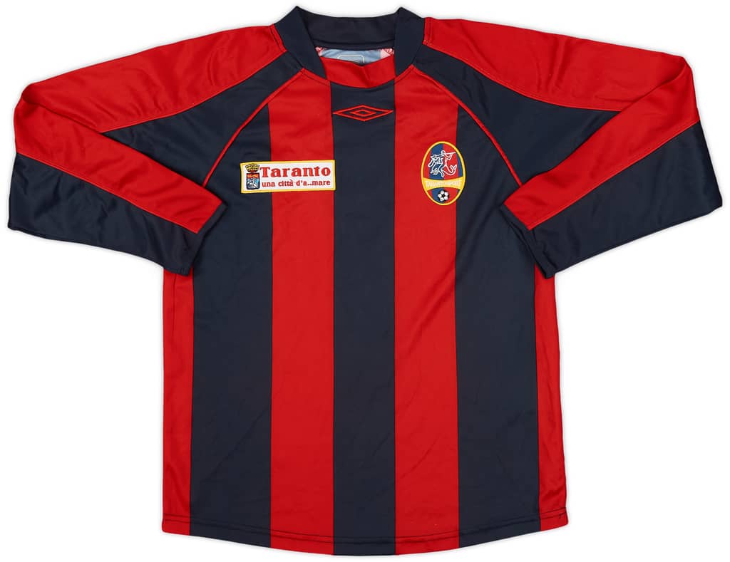 2006-07 Taranto Home L/S Shirt - 9/10 - (XS)