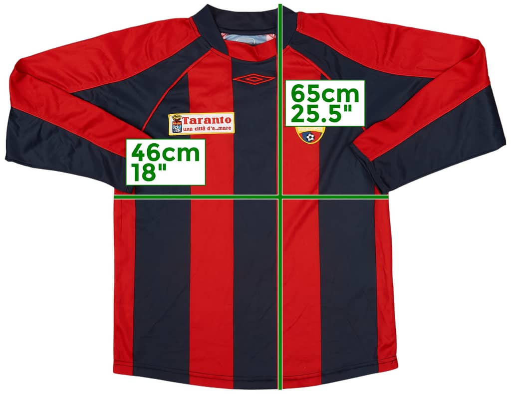2006-07 Taranto Home L/S Shirt - 9/10 - (XS)