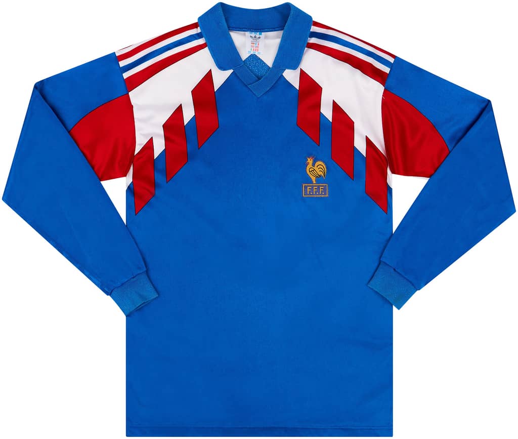1990-92 France Home L/S Shirt - 6/10 - (S)