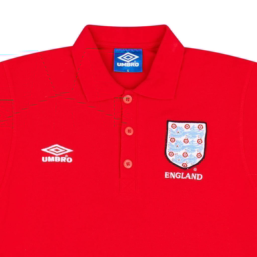 1990s England Umbro Polo Shirt - 8/10 - (S)