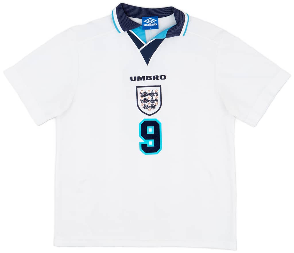 1995-97 England Home Shirt Shearer #9 - 7/10 - (L)