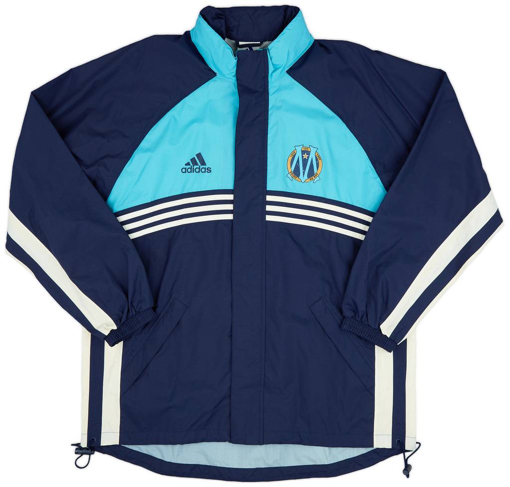 1999-00 Olympique Marseille adidas Bench Coat - 8/10 - (L)