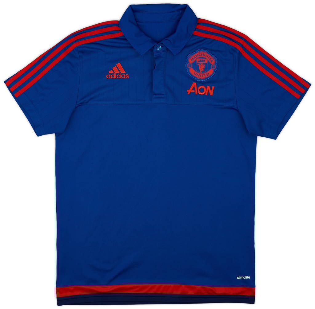 2015-16 Manchester United adidas Training Polo Shirt - 7/10 - (M)