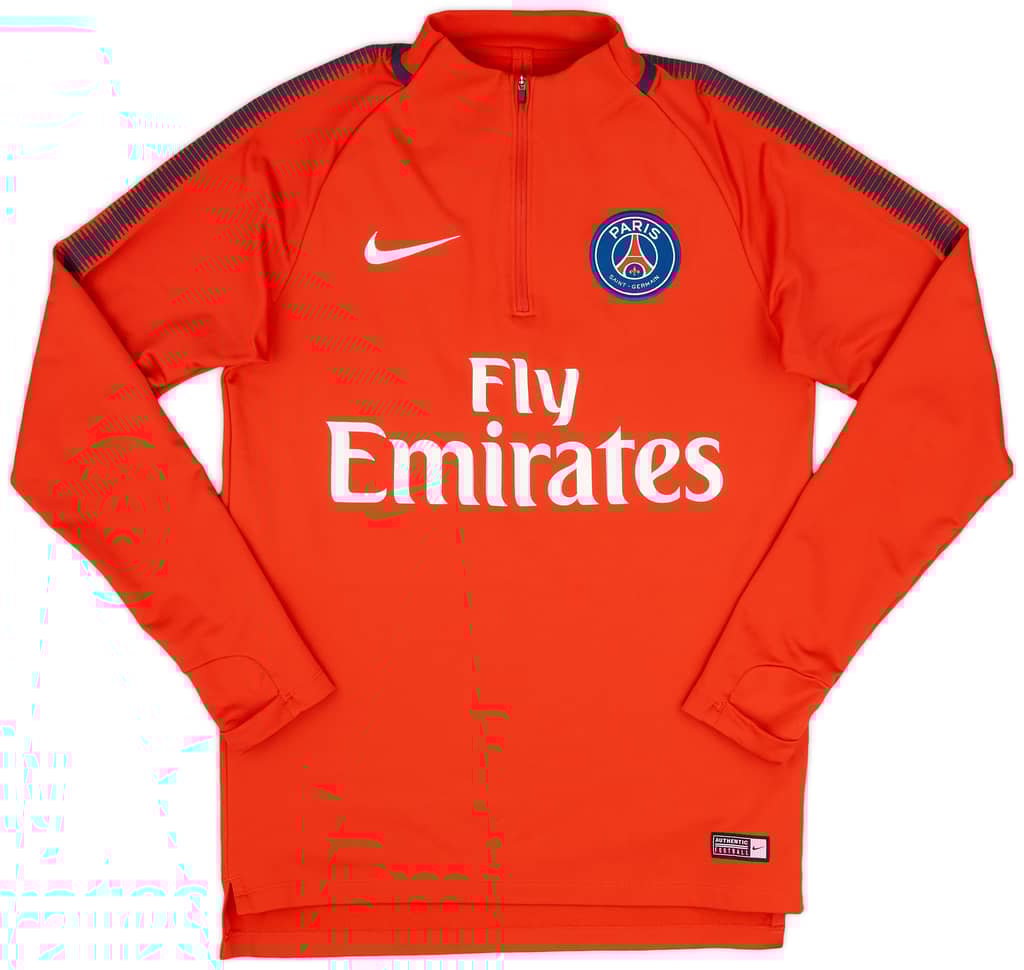 2017-18 Paris Saint-Germain Nike 1/4 Zip Training Top - 9/10 - (S)