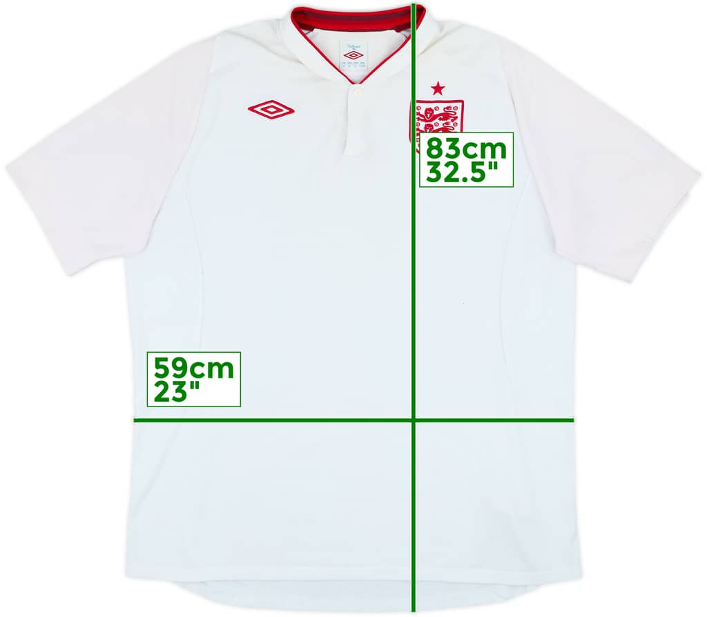2012-13 England Home Shirt - 4/10 - (XXL)