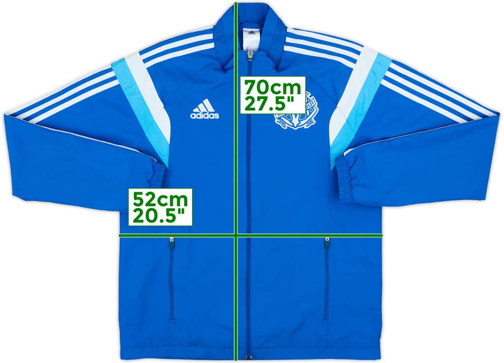 2014-15 Olympique Marseille adidas Track Jacket - 7/10 - (S)
