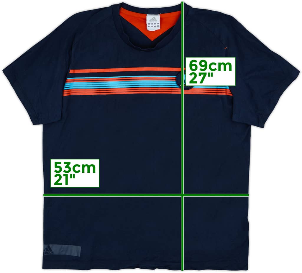 2011-12 Olympique Marseille adidas Cotton Tee - 8/10 - (L)