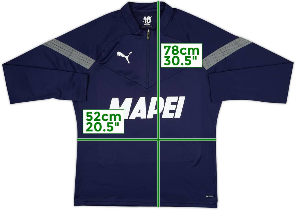 2022-23 Sassuolo Puma Player Issue 1/4 Zip Drill Top #16 - 8/10 - (L)