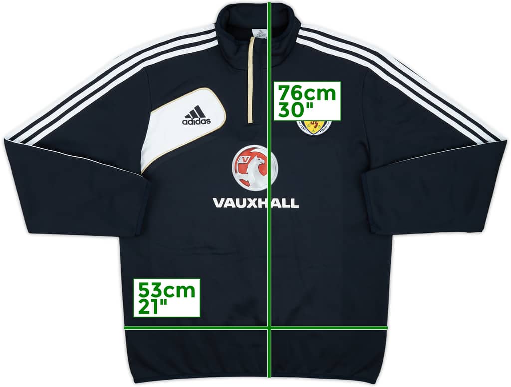 2011-12 Scotland adidas 1/4 Zip Sweat Top - 8/10 - (L/XL)