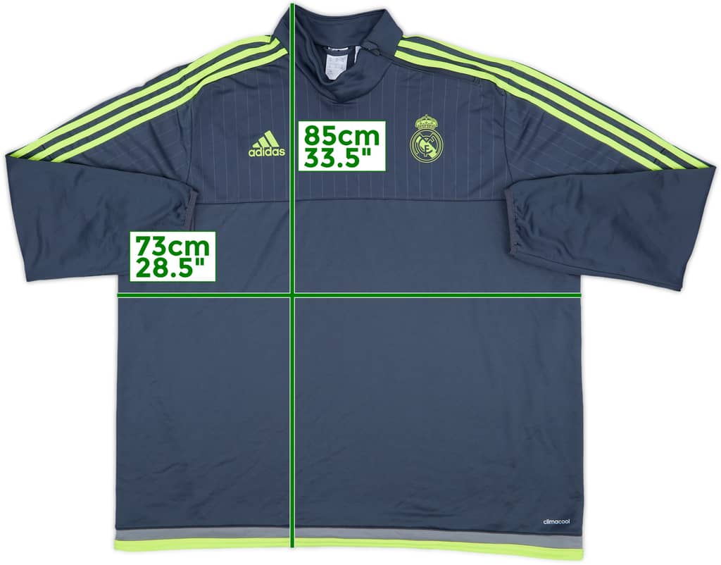 2015-16 Real Madrid 1/4 Zip Drill Top - 9/10 - (3XL)