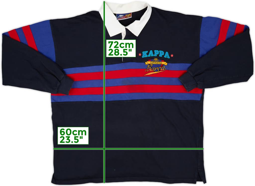 1996-97 Barcelona Kappa Rugby Polo L/S Shirt - 9/10 - (XL)