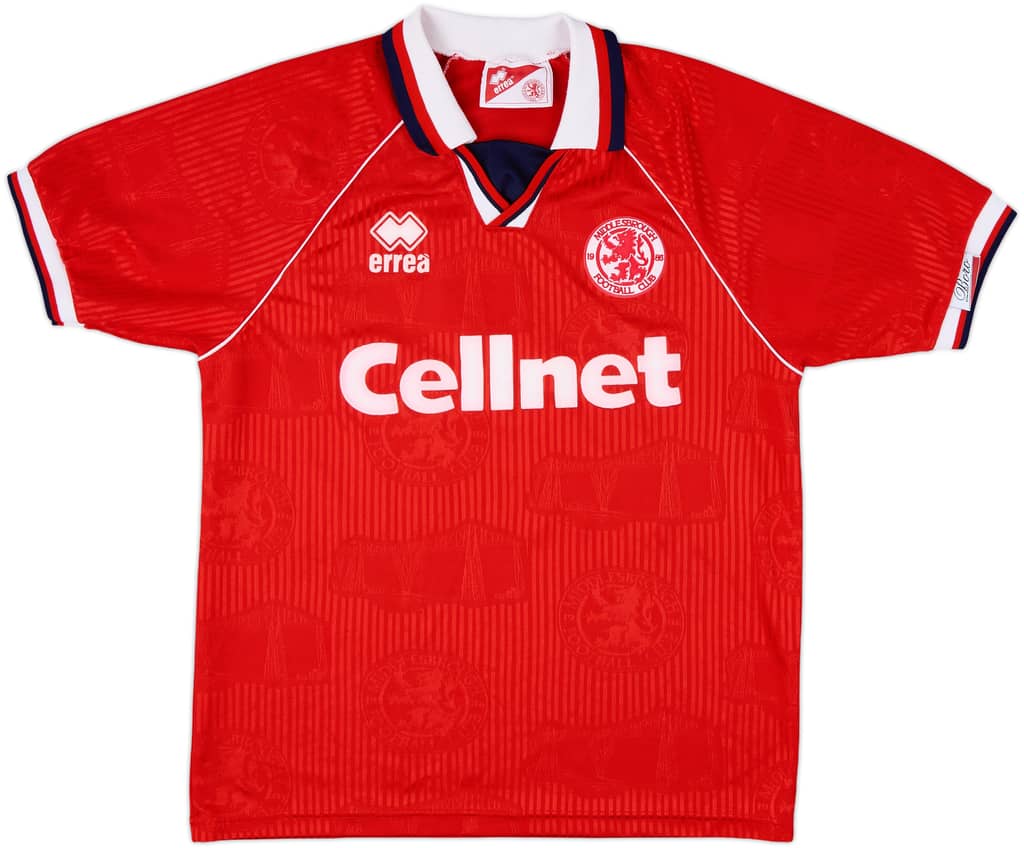 1995-96 Middlesbrough Home Shirt Barmby #7 - 6/10 - (M)