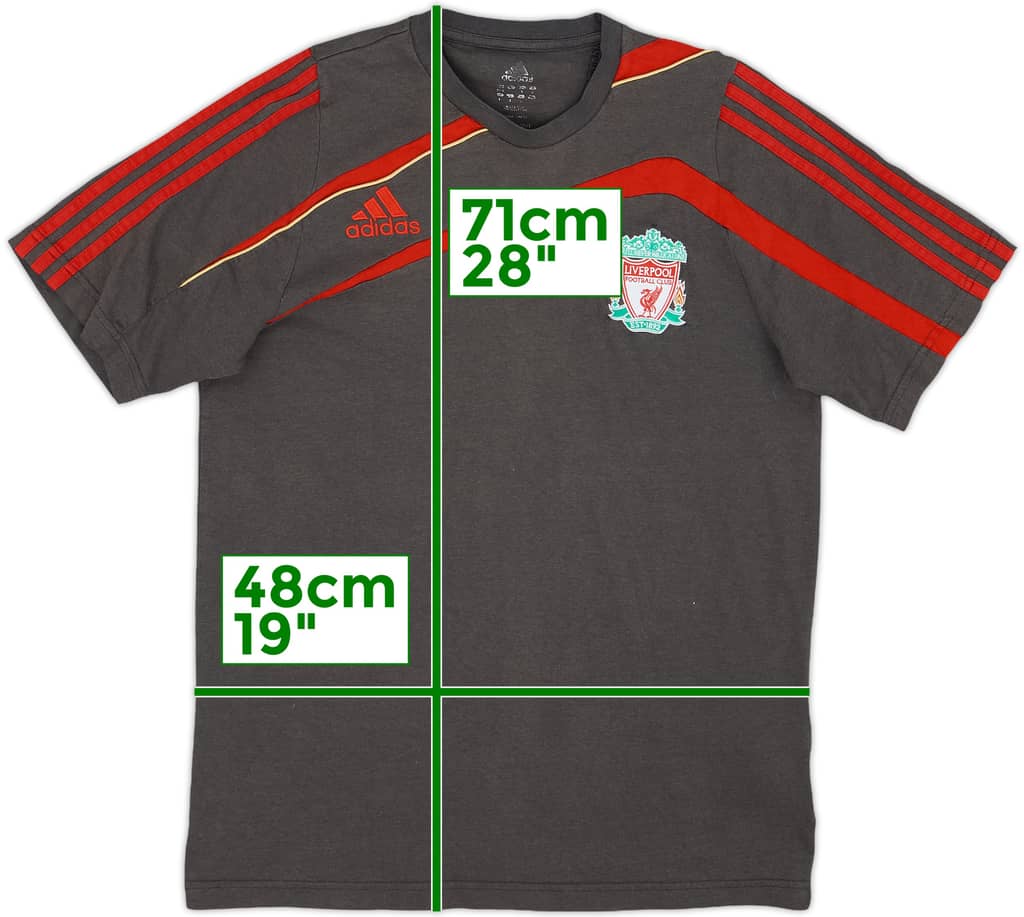 2009-10 Liverpool adidas Cotton Tee - 5/10 - (S)