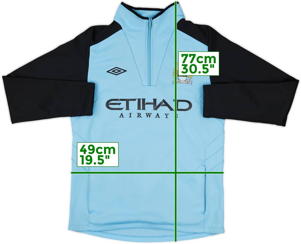 2012-13 Manchester City Umbro 1/4 Zip Drill Top - 8/10 - (M)