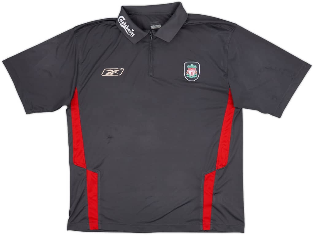 2004-05 Liverpool Reebok 1/4 Zip Polo Shirt - 5/10 - (L)