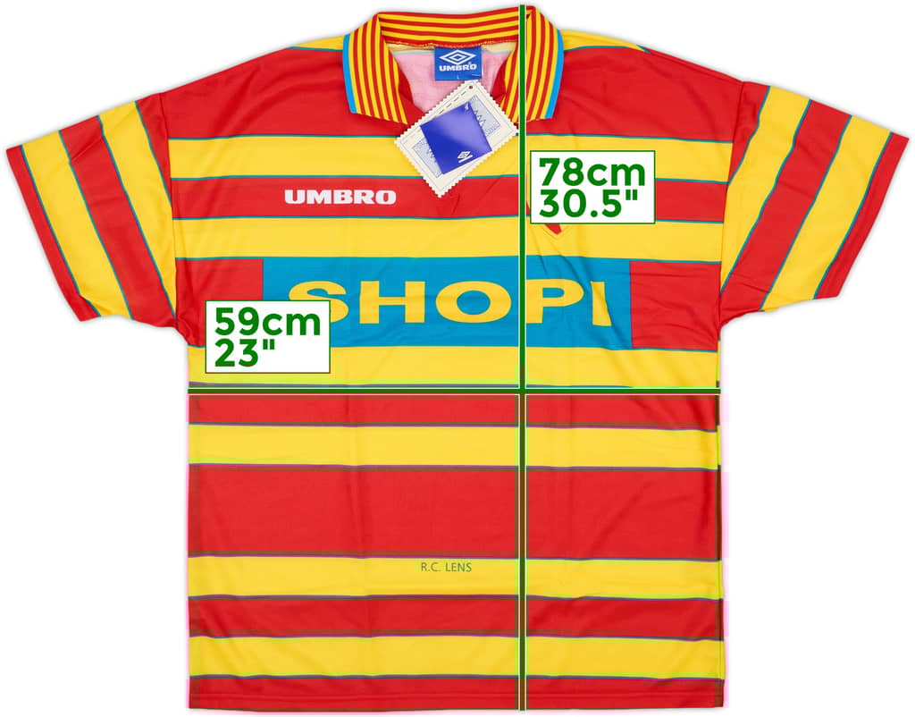 1996-97 Lens Home Shirt (L)