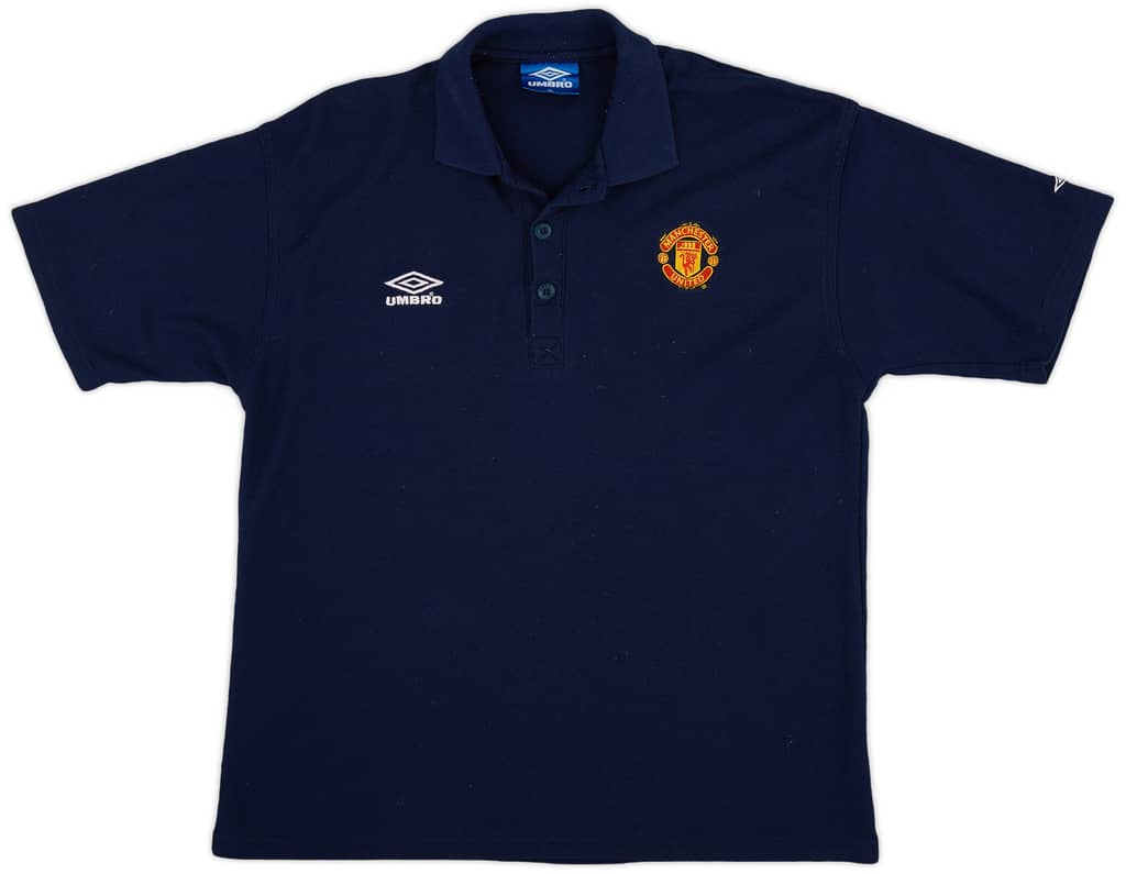 1998-99 Manchester United Umbro Polo Shirt - 9/10 - (XL)