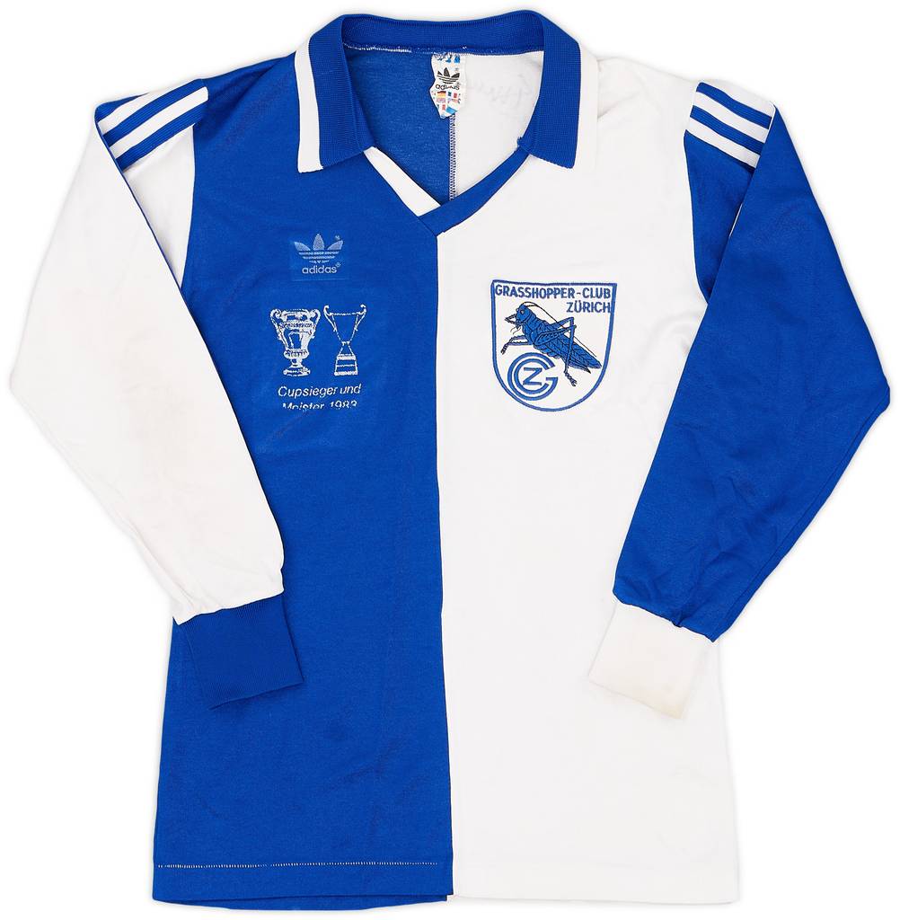 1980-85 Grasshoppers Signed Home L/S Shirt - 6/10 - (S)