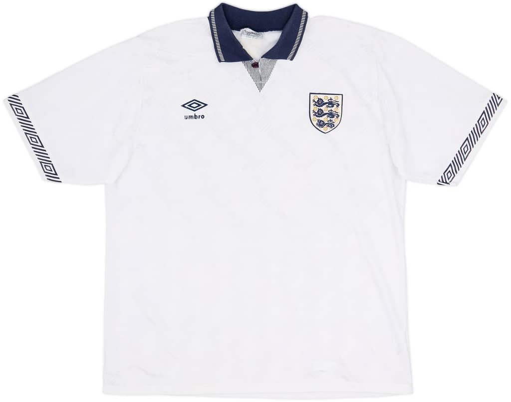 1990-92 England Home Shirt - 7/10 - (L)
