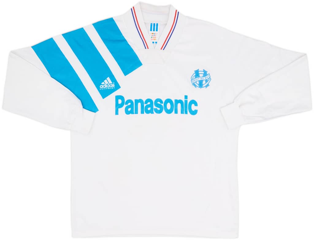 1991-92 Olympique Marseille Home L/S Shirt - 8/10 - (M/L)
