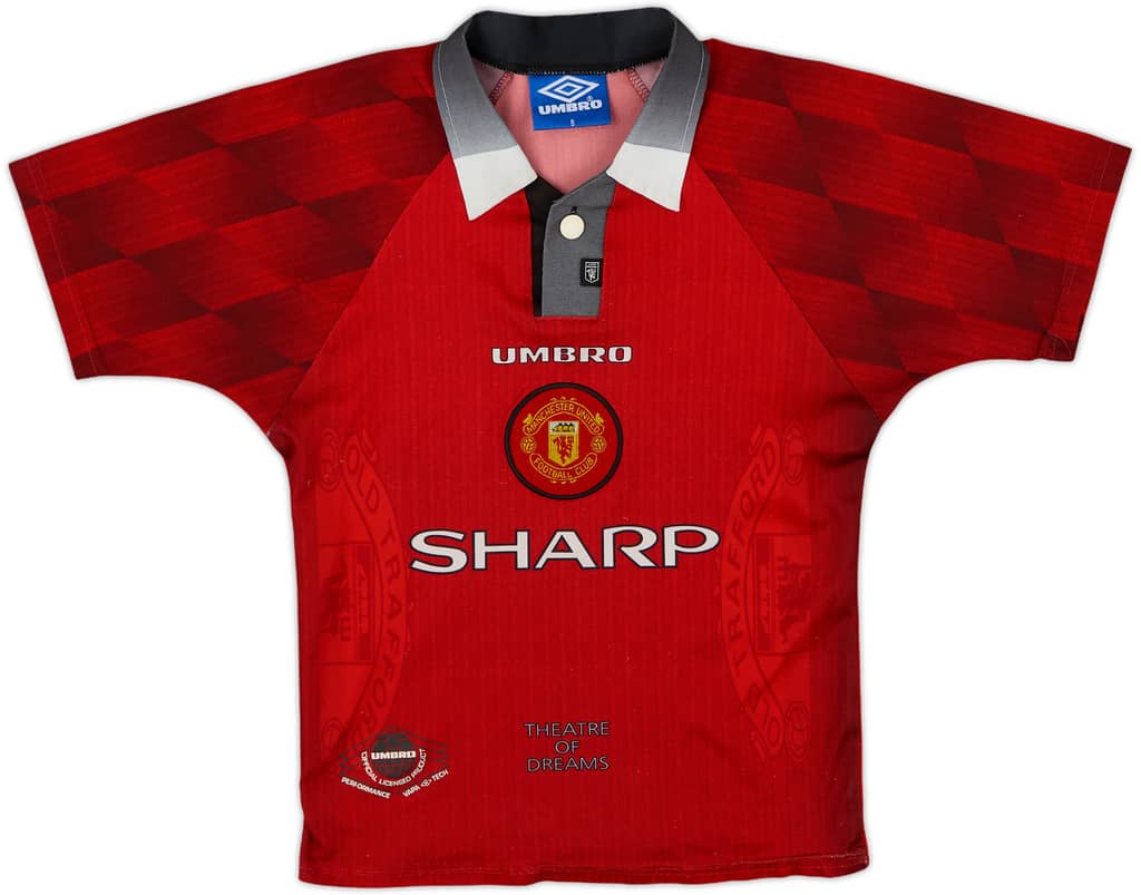 1996-98 Manchester United Camiseta Local - 8/10 - (M. Niños)