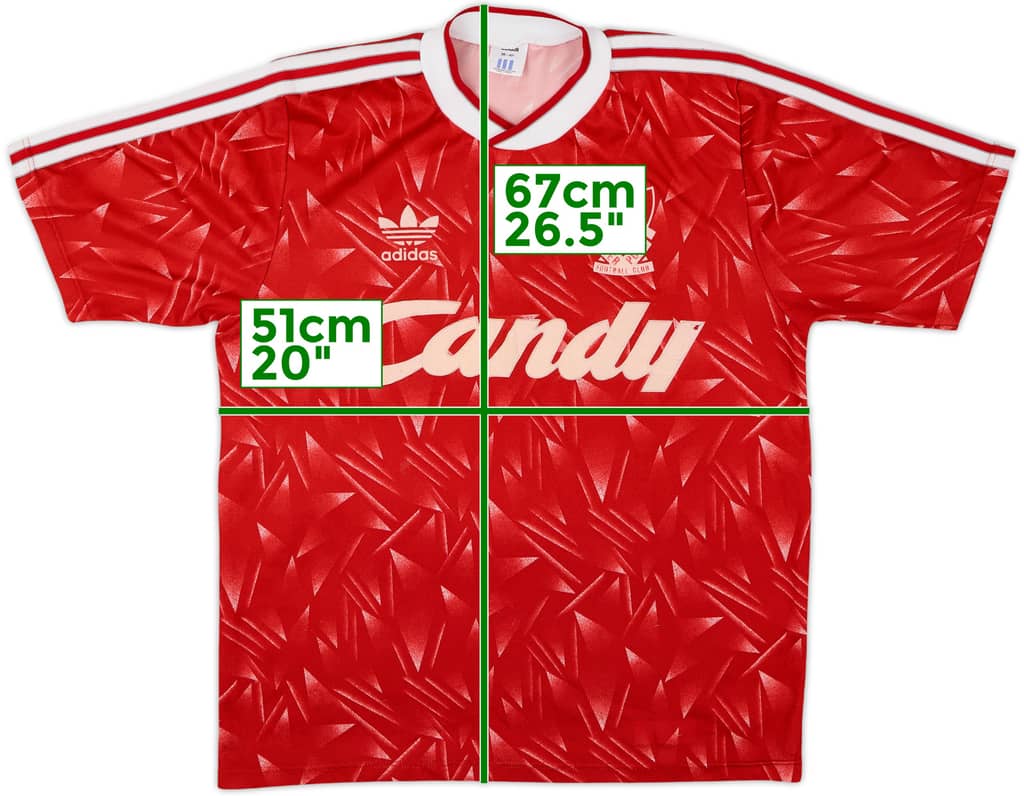 1989-91 Liverpool Camiseta de local - 6/10 - (M)