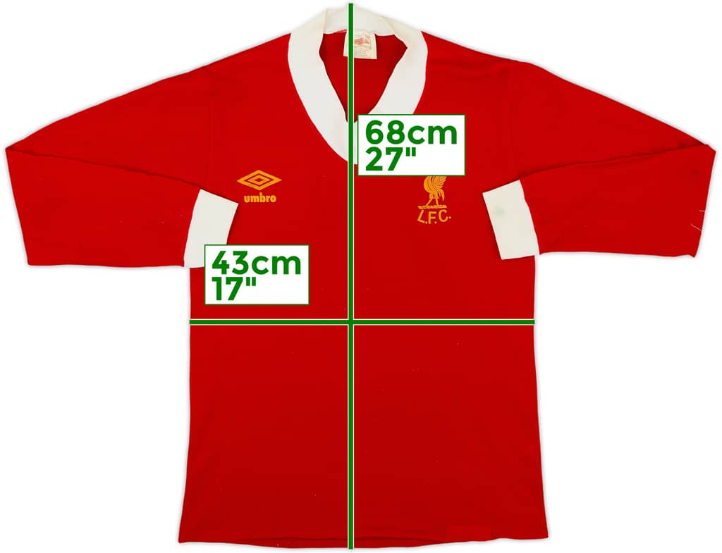 Camiseta de local del Liverpool 1979-82 L/S - 8/10 - (S)