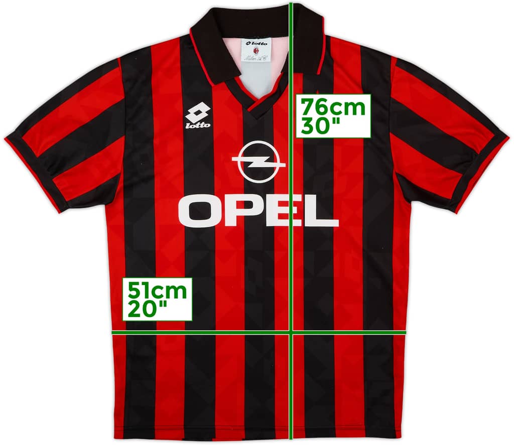 1994-95 AC Milan Home Shirt - 9/10 - (L)