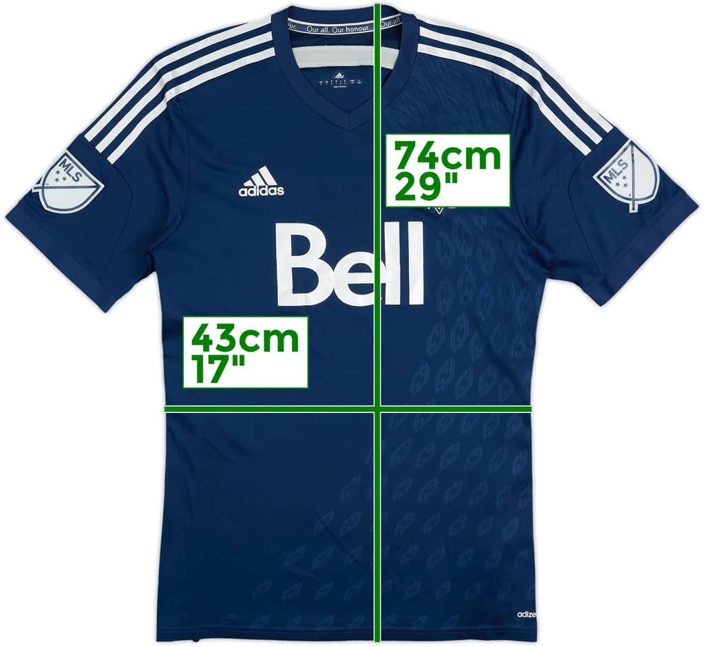 Camiseta auténtica de visitante del Vancouver Whitecaps 2014-15 - 7/10 - (L)